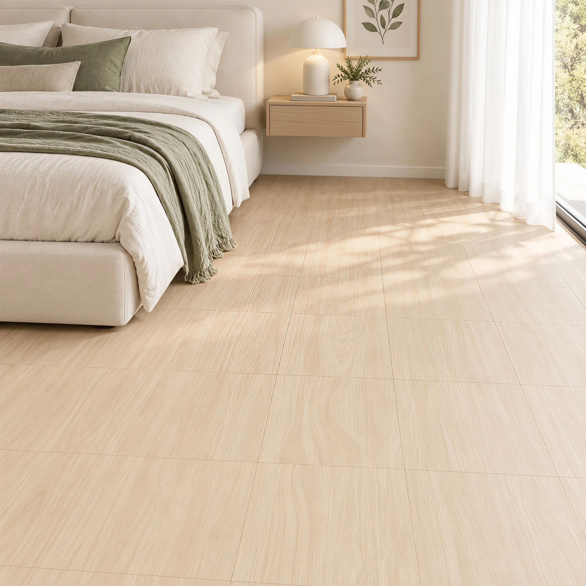 Realistic Filipino home interior featuring floor sticker pattern